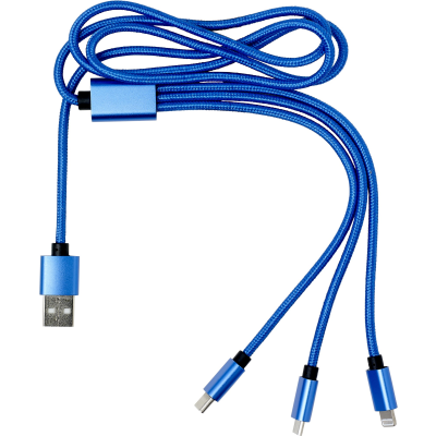 Picture of THE DANBURY - USB CHARGER CABLE in Cobalt Blue.