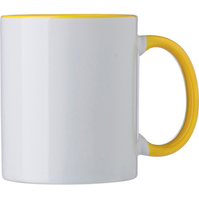 Picture of CERAMIC POTTERY MUG (300ML) in Yellow
