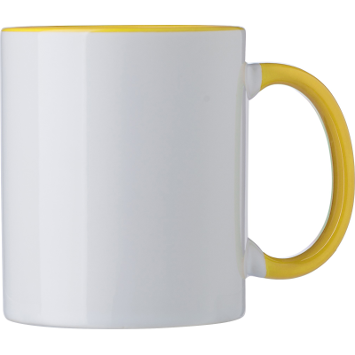 Picture of CERAMIC POTTERY MUG (300ML) in Yellow