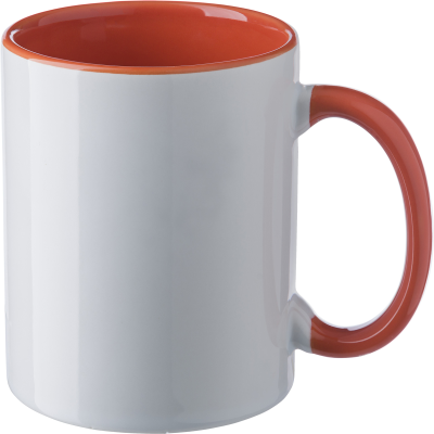 Picture of CERAMIC POTTERY MUG (300ML) in Orange