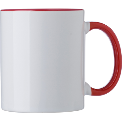 Picture of CERAMIC POTTERY MUG (300ML) in Red