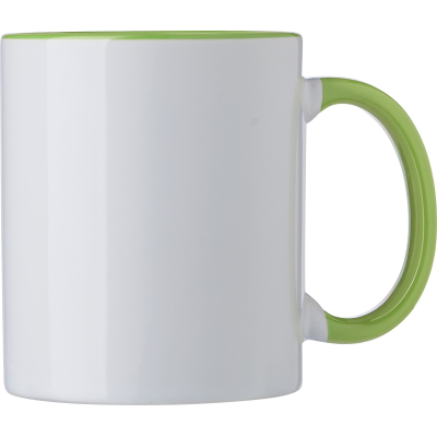 Picture of CERAMIC POTTERY MUG (300ML) in Pale Green.