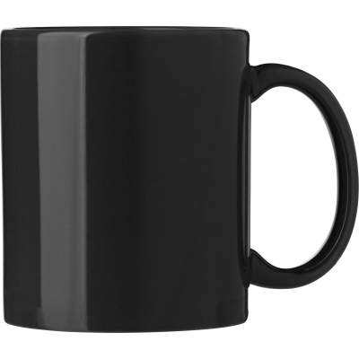 Picture of 300ML CERAMIC POTTERY COLOUR MUG in Black.