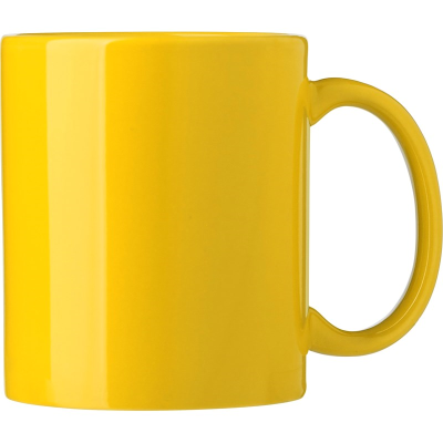 Picture of 300ML CERAMIC POTTERY COLOUR MUG in Yellow