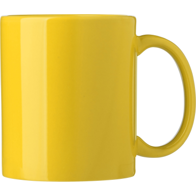 Picture of 300ML CERAMIC POTTERY COLOUR MUG in Yellow