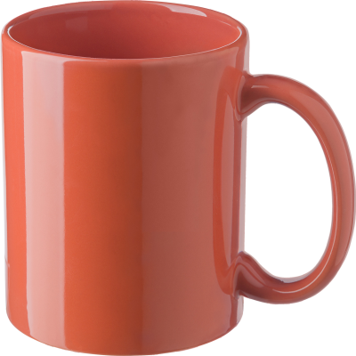 Picture of 300ML CERAMIC POTTERY COLOUR MUG in Orange