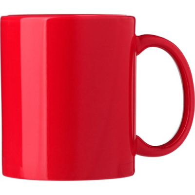 Picture of 300ML CERAMIC POTTERY COLOUR MUG in Red