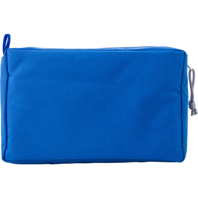 Picture of RPET TOILETRY BAG in Cobalt Blue.