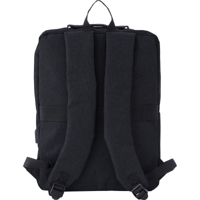 Picture of POLYESTER BACKPACK RUCKSACK in Black