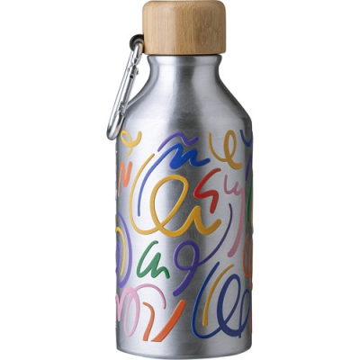 Picture of ALUMINIUM METAL BOTTLE (400ML) SINGLE WALLED in Silver