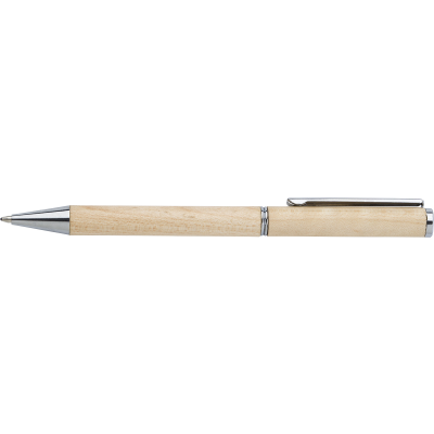 Picture of MAPLE WOOD BALL PEN in Brown.