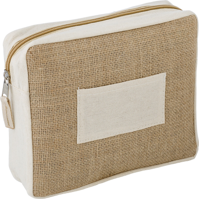 Picture of JUTE TOILETRY BAG in Brown