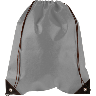 Picture of DRAWSTRING BACKPACK RUCKSACK in Grey.