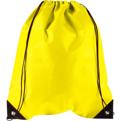 Picture of DRAWSTRING BACKPACK RUCKSACK in Yellow