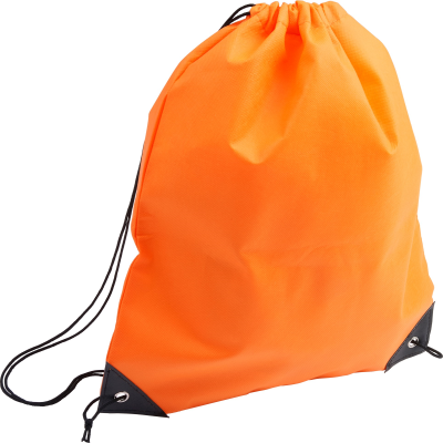 Picture of DRAWSTRING BACKPACK RUCKSACK in Orange.