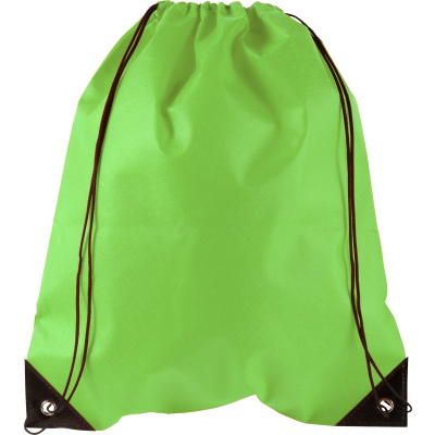 Picture of DRAWSTRING BACKPACK RUCKSACK in Lime.