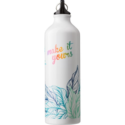 Picture of ALUMINIUM METAL BOTTLE (750 ML) SINGLE WALLED in White