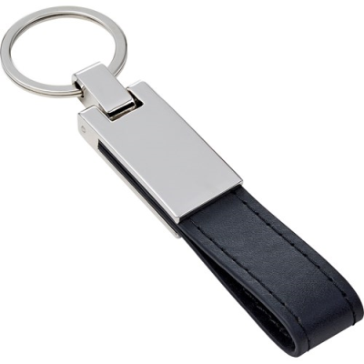 Picture of KEYRING CHAIN with PU Loop in Black