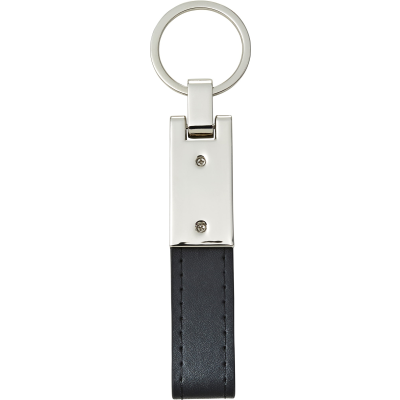 Picture of KEYRING CHAIN with PU Loop in Black