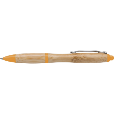 Picture of BAMBOO BALL PEN in Orange.