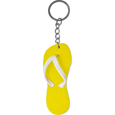 Picture of FLIP-FLOP KEY HOLDER KEYRING in Yellow