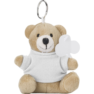 Picture of TEDDY BEAR KEYRING in White