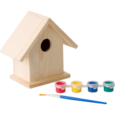 Picture of BIRDHOUSE with Painting Set in Brown