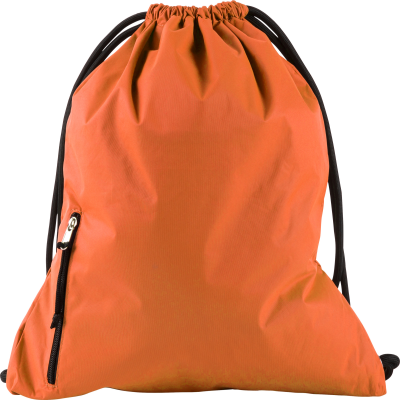 Picture of DRAWSTRING BACKPACK RUCKSACK in Orange.