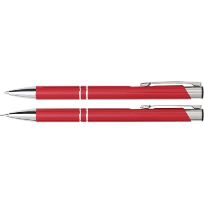 Picture of ALUMINIUM METAL WRITING SET in Red