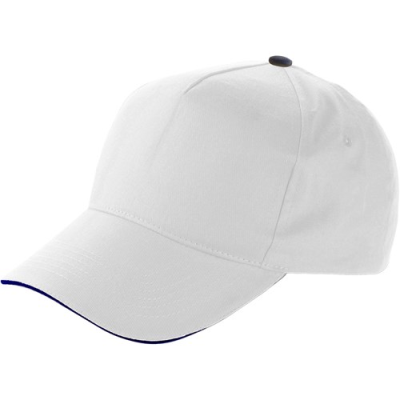 Picture of BASEBALL CAP with Sandwich Peak in White