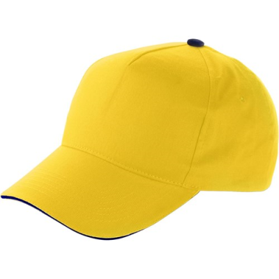 Picture of BASEBALL CAP with Sandwich Peak in Yellow