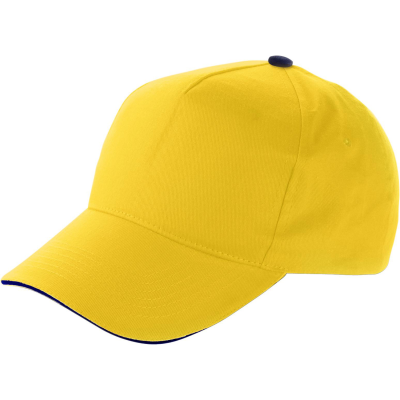 Picture of BASEBALL CAP with Sandwich Peak in Yellow