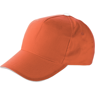 Picture of BASEBALL CAP with Sandwich Peak in Orange