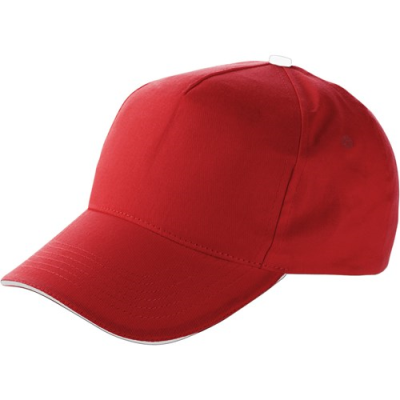 Picture of BASEBALL CAP with Sandwich Peak in Red