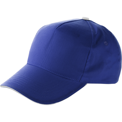 Picture of BASEBALL CAP with Sandwich Peak in Cobalt Blue.