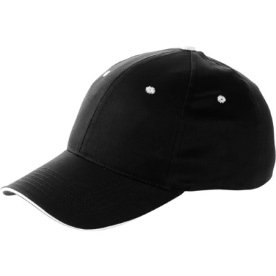 Picture of BASEBALL CAP with Sandwich Peak in Black