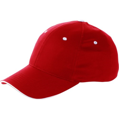 Picture of BASEBALL CAP with Sandwich Peak in Red