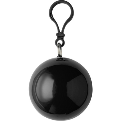 PONCHO in a Plastic Ball in Black.