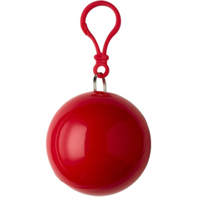 Picture of PONCHO in a Plastic Ball in Red.