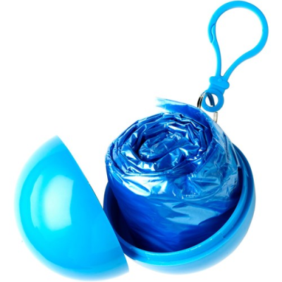 Picture of PONCHO in a Plastic Ball in Light Blue.