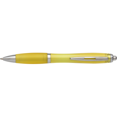 Picture of RECYCLED PLASTIC BALL PEN in Yellow.