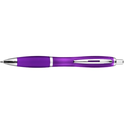 RECYCLED PLASTIC BALL PEN in Purple.