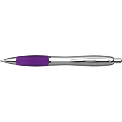 RECYCLED PLASTIC BALL PEN in Purple.
