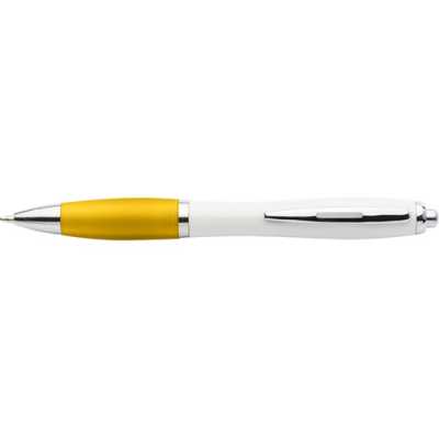Picture of RECYCLED PLASTIC BALL PEN in Yellow.