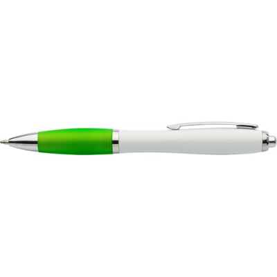 RECYCLED PLASTIC BALL PEN in Lime.