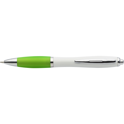 RECYCLED PLASTIC BALL PEN in Lime.