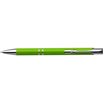 Picture of RECYCLED ALUMINIUM METAL BALL PEN in Pale Green.