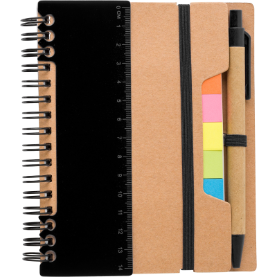 Picture of RECYCLED NOTE BOOK in Black.