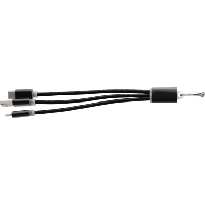 Picture of ALUMINIUM METAL CABLE SET in Black.