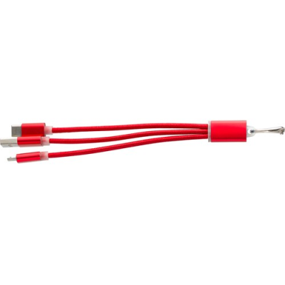 Picture of ALUMINIUM METAL CABLE SET in Red.